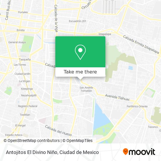 Antojitos El Divino Niño map