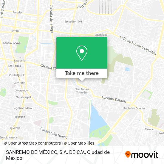 SANREMO DE MÉXICO, S.A. DE C.V. map