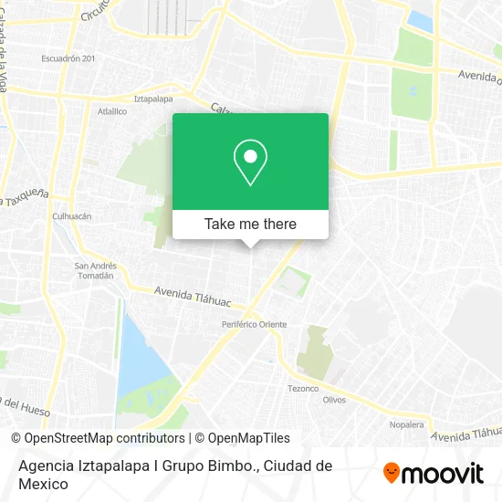 Agencia Iztapalapa I Grupo Bimbo. map