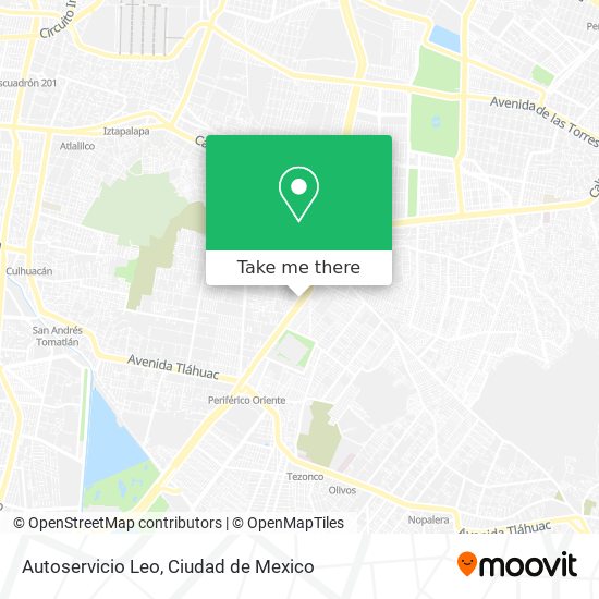 Autoservicio Leo map