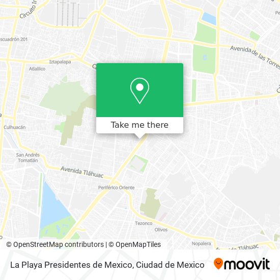 Mapa de La Playa Presidentes de Mexico