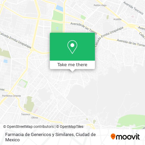 Mapa de Farmacia de Genericos y Similares