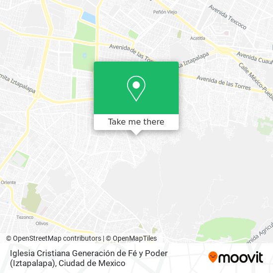 Iglesia Cristiana Generación de Fé y Poder (Iztapalapa) map