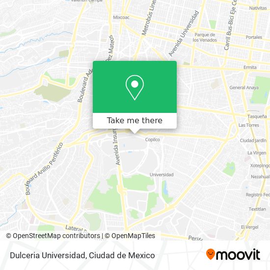 Dulceria Universidad map