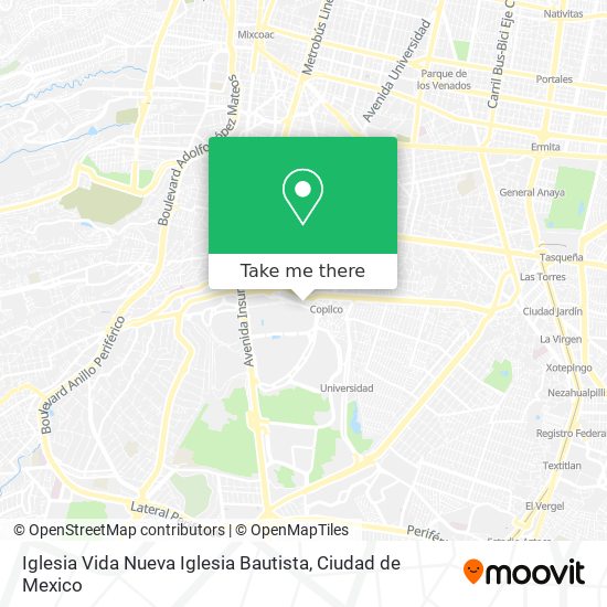 Mapa de Iglesia Vida Nueva Iglesia Bautista