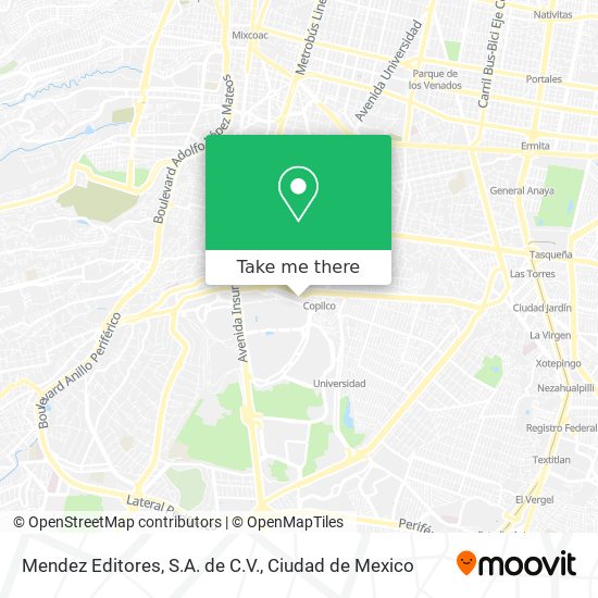 Mendez Editores, S.A. de C.V. map