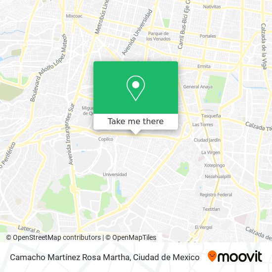 Camacho Martínez Rosa Martha map