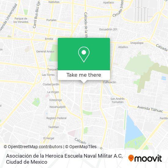 Asociación de la Heroica Escuela Naval Militar A.C map