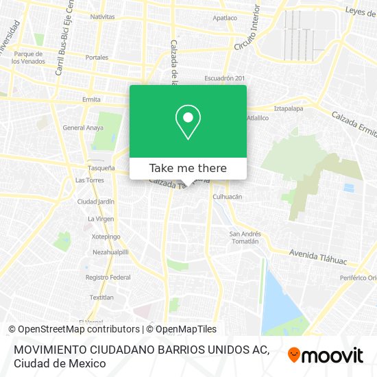 Mapa de MOVIMIENTO CIUDADANO BARRIOS UNIDOS AC