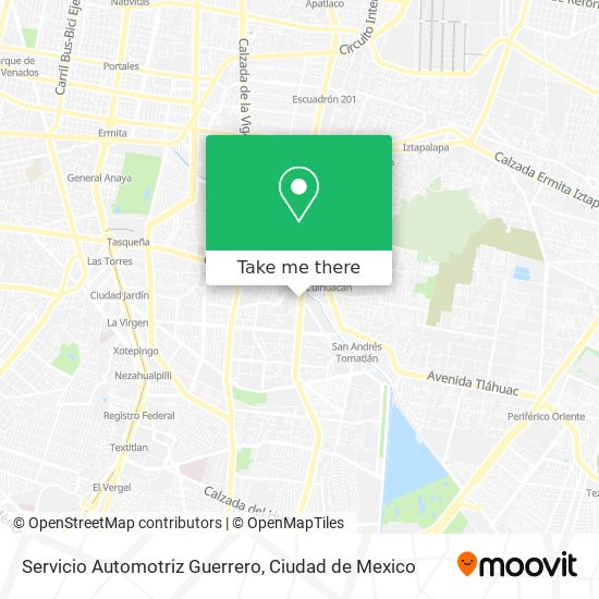 Mapa de Servicio Automotriz Guerrero