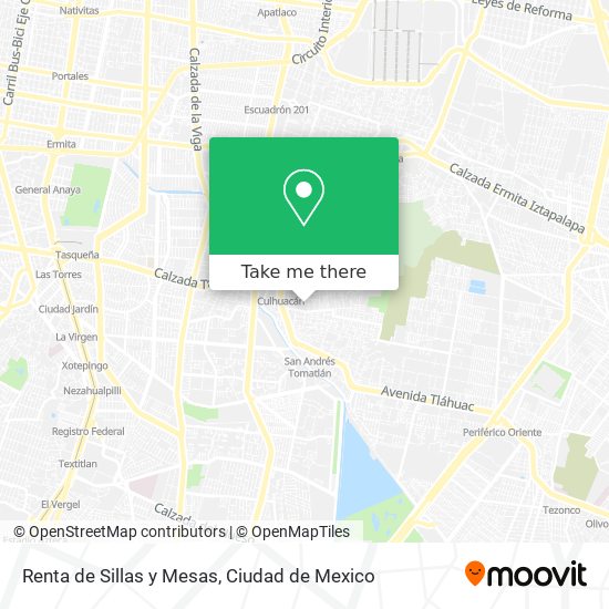 Mapa de Renta de Sillas y Mesas