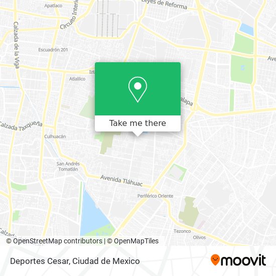 Deportes Cesar map