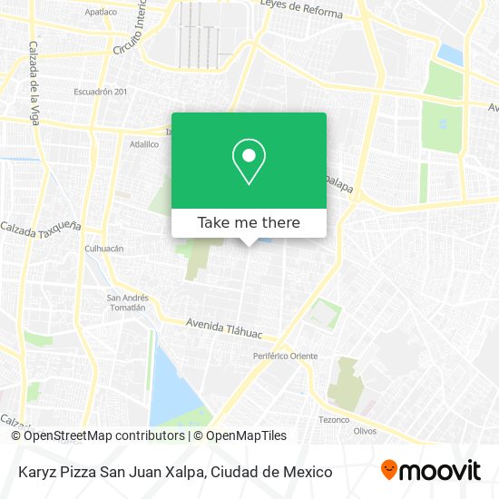 Karyz Pizza San Juan Xalpa map