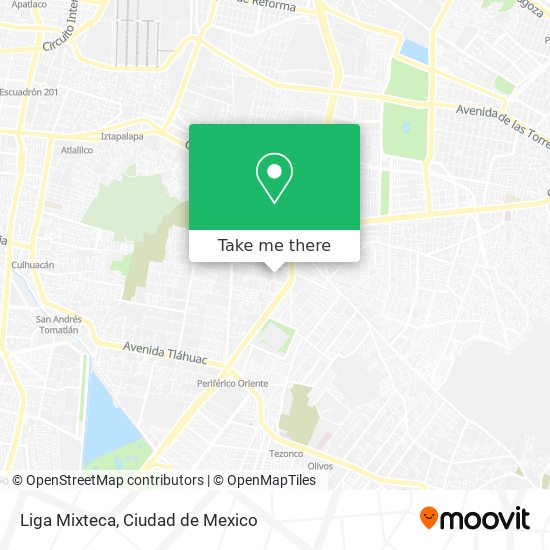 Mapa de Liga Mixteca