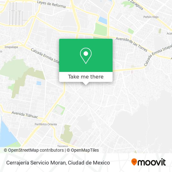 Cerrajería Servicio Moran map