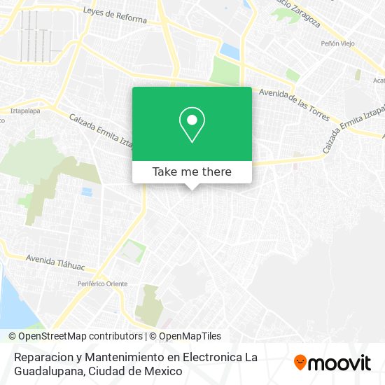 Reparacion y Mantenimiento en Electronica La Guadalupana map