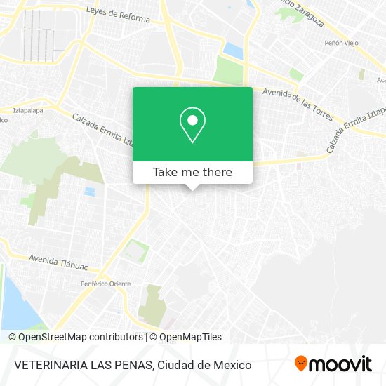 VETERINARIA LAS PENAS map