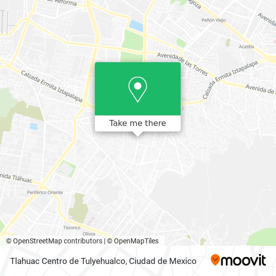 Tlahuac Centro de Tulyehualco map