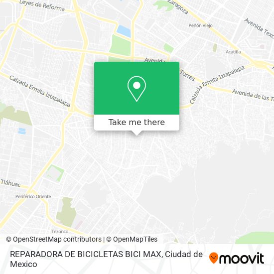 REPARADORA DE BICICLETAS BICI MAX map