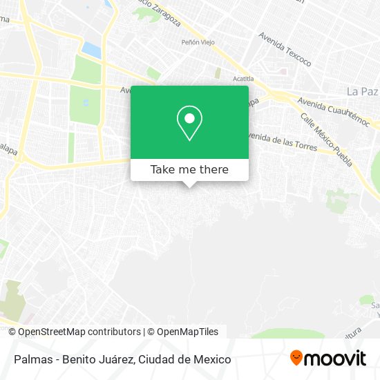 Palmas - Benito Juárez map