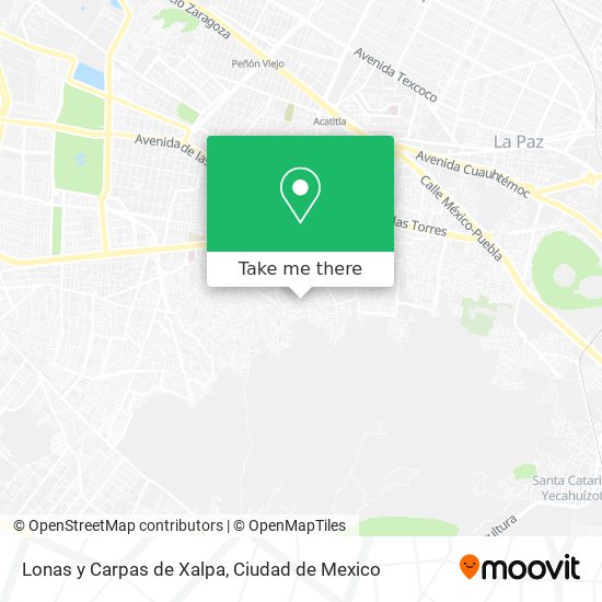 Mapa de Lonas y Carpas de Xalpa