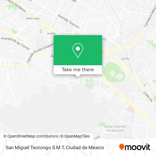 San Miguel Teotongo S.M.T map