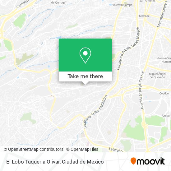 El Lobo Taqueria Olivar map