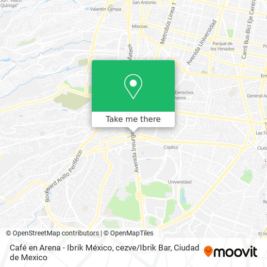 Café en Arena - Ibrik México, cezve / Ibrik Bar map