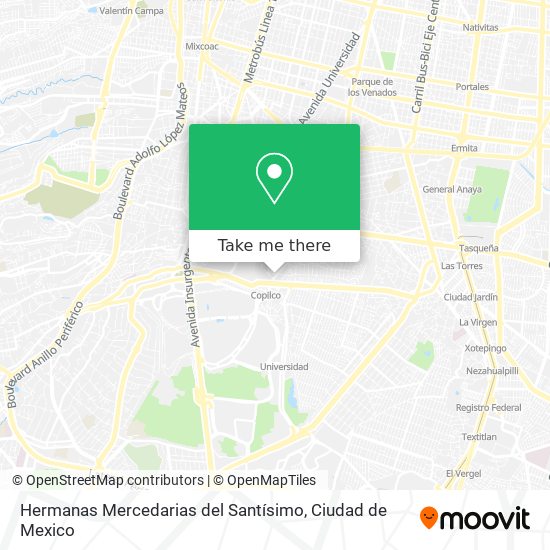 Hermanas Mercedarias del Santísimo map