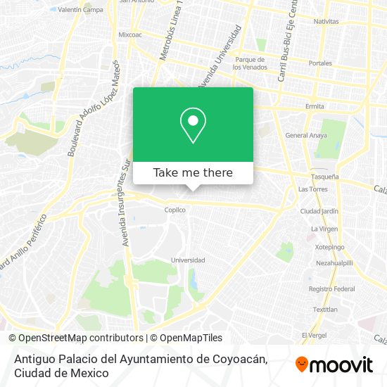 Mapa de Antiguo Palacio del Ayuntamiento de Coyoacán