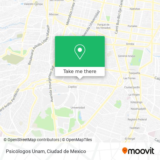 Mapa de Psicólogos Unam