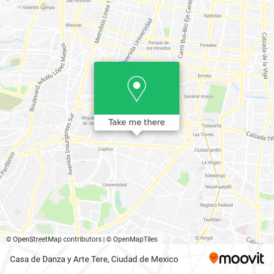 Mapa de Casa de Danza y Arte Tere