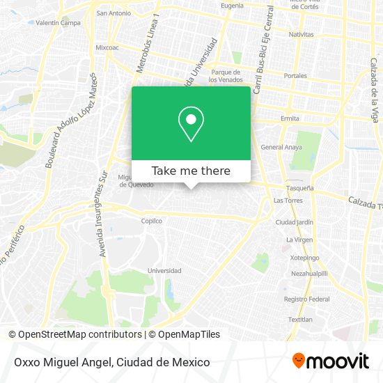 Mapa de Oxxo Miguel Angel