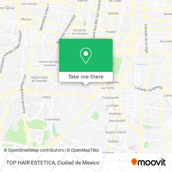 Mapa de TOP HAIR ESTETICA