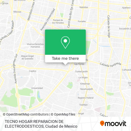 Mapa de TECNO HOGAR REPARACION DE ELECTRODOESTICOS
