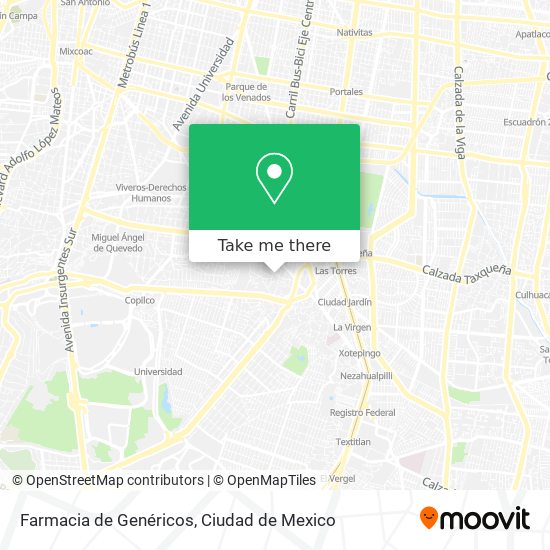 Mapa de Farmacia de Genéricos