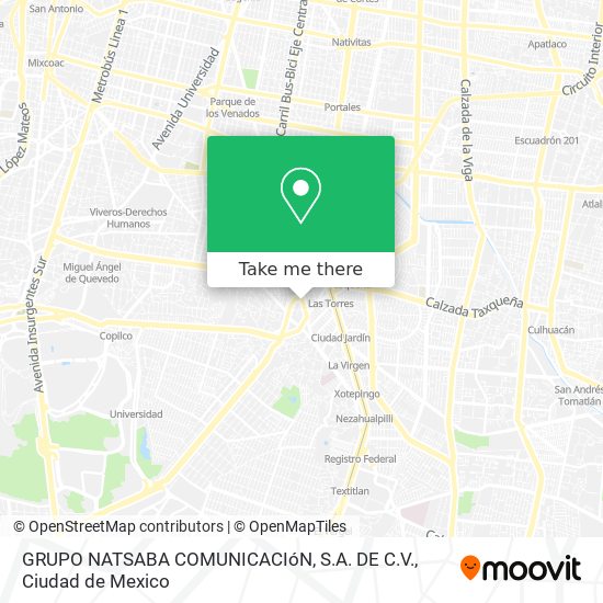 GRUPO NATSABA COMUNICACIóN, S.A. DE C.V. map
