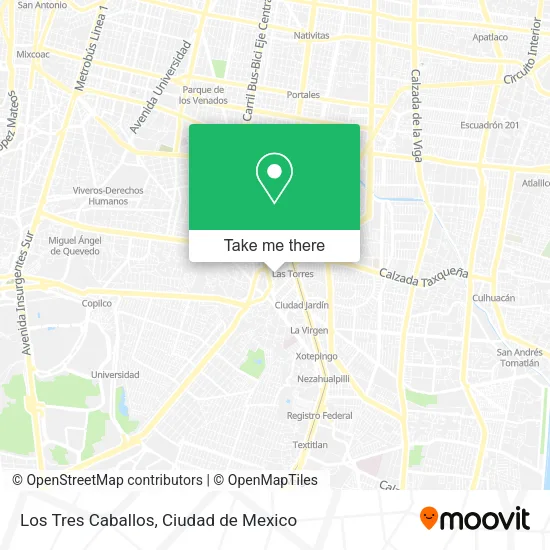 Los Tres Caballos map