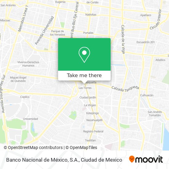 Banco Nacional de México, S.A. map