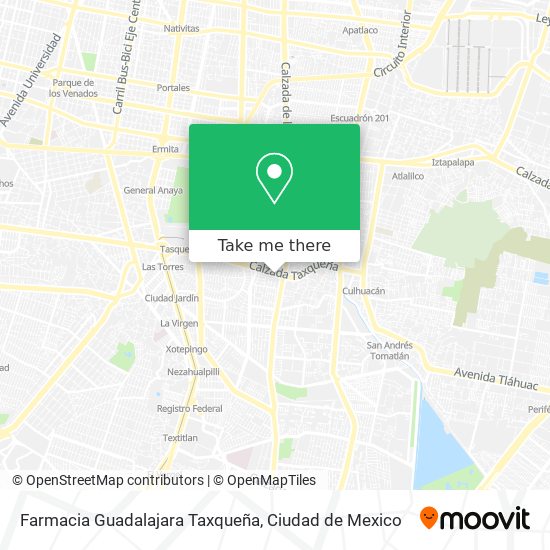 Farmacia Guadalajara Taxqueña map