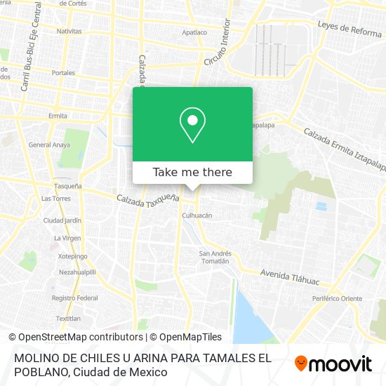 MOLINO DE CHILES U ARINA PARA TAMALES EL POBLANO map