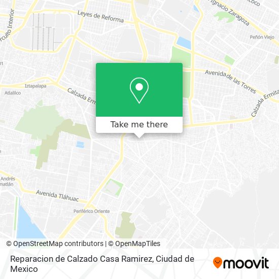 Mapa de Reparacion de Calzado Casa Ramirez