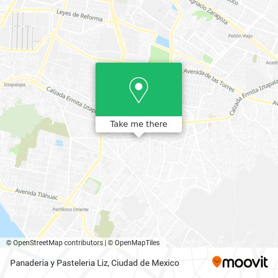 Mapa de Panaderia y Pasteleria Liz