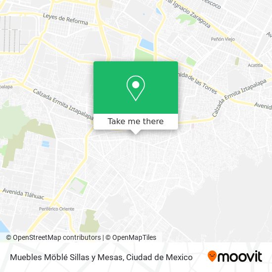 Muebles Möblé Sillas y Mesas map