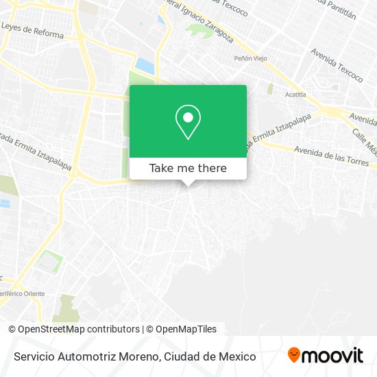 Mapa de Servicio Automotriz Moreno