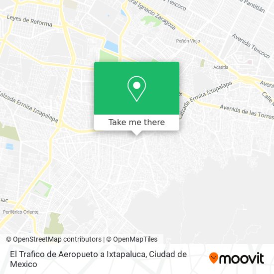 El Trafico de Aeropueto a Ixtapaluca map