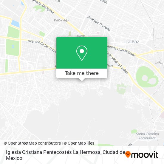 Mapa de Iglesia Cristiana Pentecostés La Hermosa