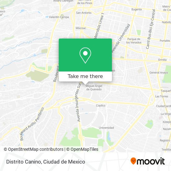 Distrito Canino map