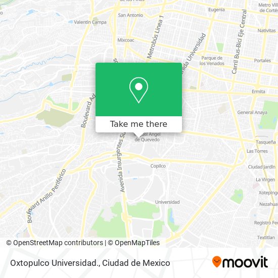 Oxtopulco Universidad. map