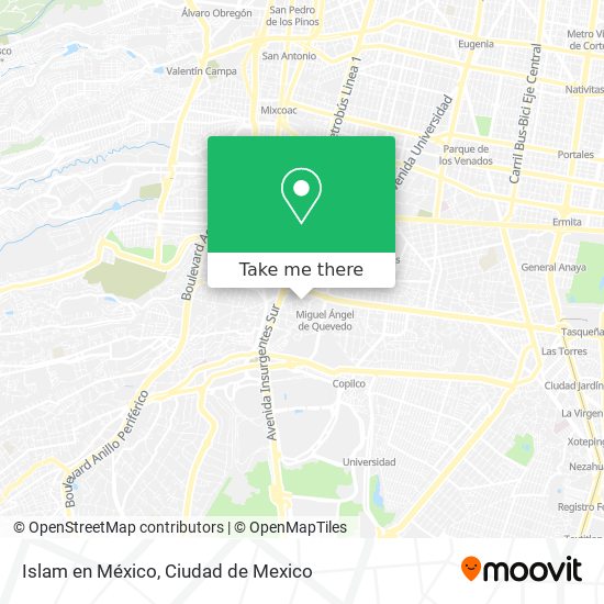 Islam en México map